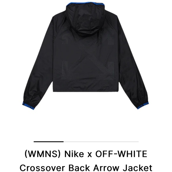 Nike x Off-White Black Crossover Back Arrow Windbreaker Running Jacket - Size: L - Picture 6 of 15